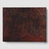 Donker Chocolade Bruin Western Faux Leather Gastenboek (Achterkant)