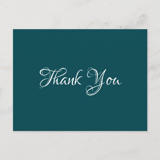 Donker Cyaan Chic Event huwelijkscadeau Budget Dan Briefkaart (Voorkant)