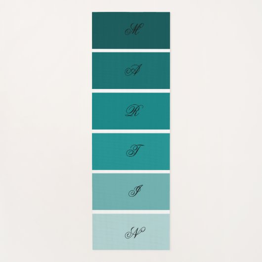 Donker Cyaan Kleurenpalet Moderne Douane Yogamat (Voorkant)