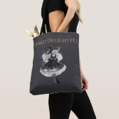 Donker Delightful – Gotische Heks & Kat Boodschapp Tote Bag (Dichtbij)