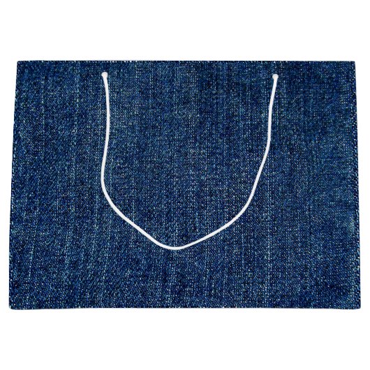 Donker denim large cadeautasje (Voorkant)