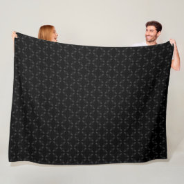 Donker Diamant Geborduurd Armani Satijnen Patroon Fleece Deken
