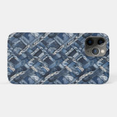 Donker distressed denim patchwork en vlechten Case-Mate iPhone case (Achterkant (horizontaal))