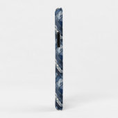 Donker distressed denim patchwork en vlechten Case-Mate iPhone case (Achterkant/rechts)