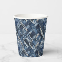 Donker distressed denim patchwork en vlechten