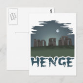Donker door mysterieus moonlight: Stonehenge Briefkaart (Voorkant / Achterkant)