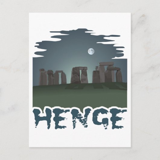 Donker door mysterieus moonlight: Stonehenge Briefkaart (Voorkant)