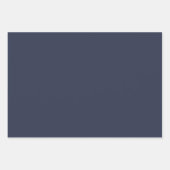 Donker Dusty Blue Rust Waterverf Bloemen Inpakpapier Vel (Voorkant 2)