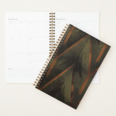 Donker Elegance Sinaasappel en groen patroon Planner (Display)