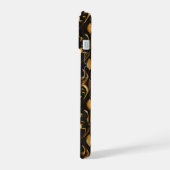 Donker Elegant Patroon iPhone 15 Case (Linkerkant)