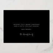 Donker Elegant Prettige feestdagen Minimalistisch (Achterkant)