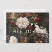 Donker Elegant  Prettige feestdagen Minimalistisch Feestdagenkaart (Voorkant)