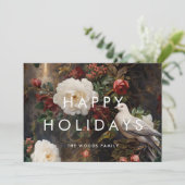 Donker Elegant  Prettige feestdagen Minimalistisch Feestdagenkaart (Staand voorkant)