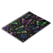 Donker Elegant Vlinderpatroon Notitieboek (Linkerzijde)