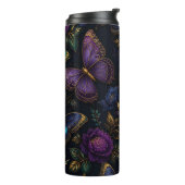 Donker Elegant Vlinderpatroon Thermosbeker (Gedraaid links)