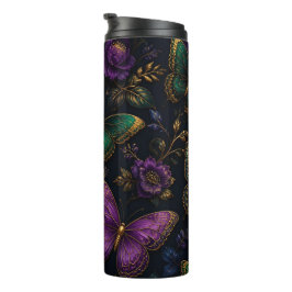 Donker Elegant Vlinderpatroon Thermosbeker