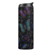 Donker Elegant Vlinderpatroon Thermosbeker (Gedraaid links)