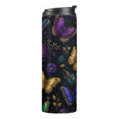 Donker Elegant Vlinderpatroon Thermosbeker (Gedraaid links)