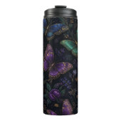 Donker Elegant Vlinderpatroon Thermosbeker (Voorkant)