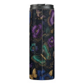 Donker Elegant Vlinderpatroon Thermosbeker (Achterkant)