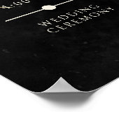 Donker Elegante Herfst Bloemen Wedding Orde van Ev Poster (Hoek)