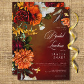 Donker Elegante Zomer Zonsondergang Bloemen Bruids Kaart