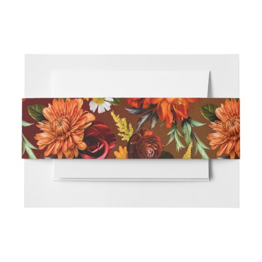 Donker Elegante Zomer Zonsondergang Bloemen Vaag B Uitnodigingen Wikkel (Voorkant Voorbeeld)