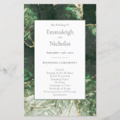 Donker Emerald Green Edelsteen Trouwprogramma's (Voorkant)