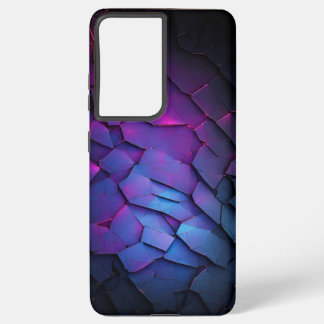 Donker en blauw abstract samsung galaxy hoesje