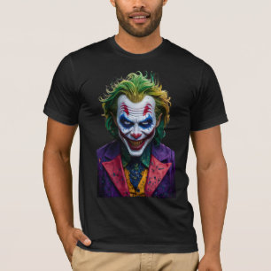 Donker en boeiend Joker Portret T-Shirt Ontwerp