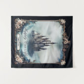 Donker en dromerig sprookjeskasteel wandkleed (Voorkant (horizontaal))