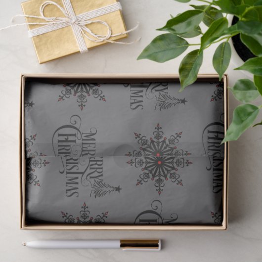 Donker en Gotisch Kerst Tissue Papier (Geschenk)