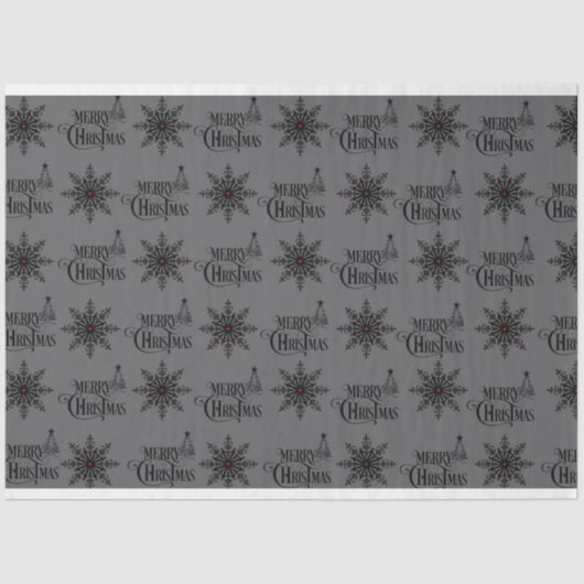 Donker en Gotisch Kerst Tissue Papier (Voorkant)