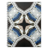 Donker en Licht Blauw Wit Design Notitieboek (Voorkant)