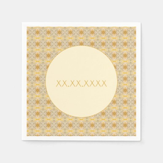 Donker en licht Gold gepatterd klein Servet (Voorkant)