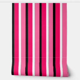 Donker en Licht Roze Streepjespatroon Behang