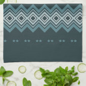 Donker en lichtblauw theedoek (Gevouwen)