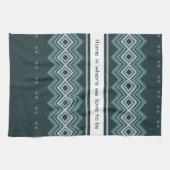 Donker en lichtblauw theedoek (Horizontaal)