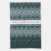 Donker en lichtblauw theedoek (Verticaal)