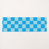 Donker en lichtblauw vierkant blokkenpatroon yogamat (Achterkant (horizontaal))