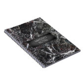 Donker en lichtgrijs marmer met rood notitieboek (Rechterzijde)