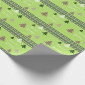 Donker en lichtgroen cadeaupapier (Hoek)