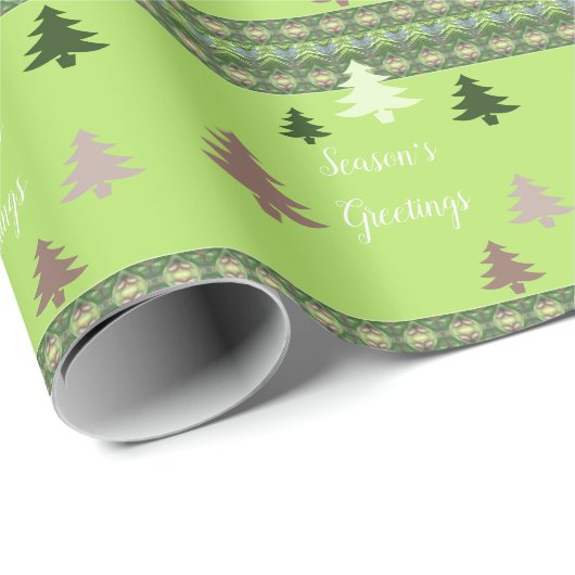 Donker en lichtgroen cadeaupapier (Rol Hoek)