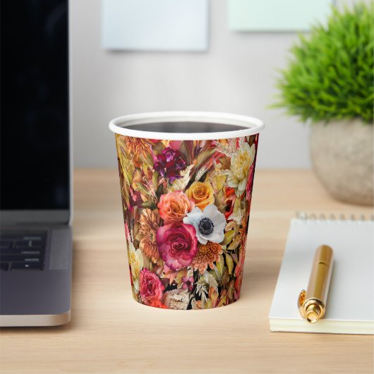 Donker en Moody Bloemen Gotisch Vrijgezellenfeest Papieren Bekers (Insitu)