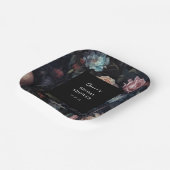 Donker en Moody Bloemen Gotisch Vrijgezellenfeest Papieren Bordje (Gebogen)