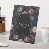 Donker en Moody Bloemen Gotisch Vrijgezellenfeest  Reclamebord Met Voetstuk (Insitu)