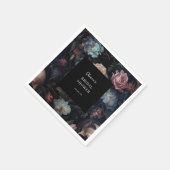 Donker en Moody Bloemen Gotisch Vrijgezellenfeest Servet (Hoek)