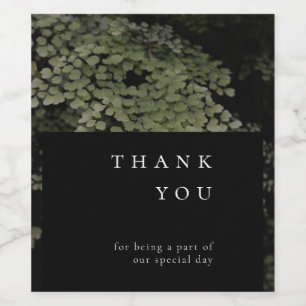 Donker en Moody Ferns Modern Favor Sticker