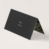 Donker en Moody Ferns Modern Wedding Place Card Kaart (Achterkant)