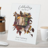 Donker en Moody Floral foto begrafenis Reclamebord Met Voetstuk (Insitu)